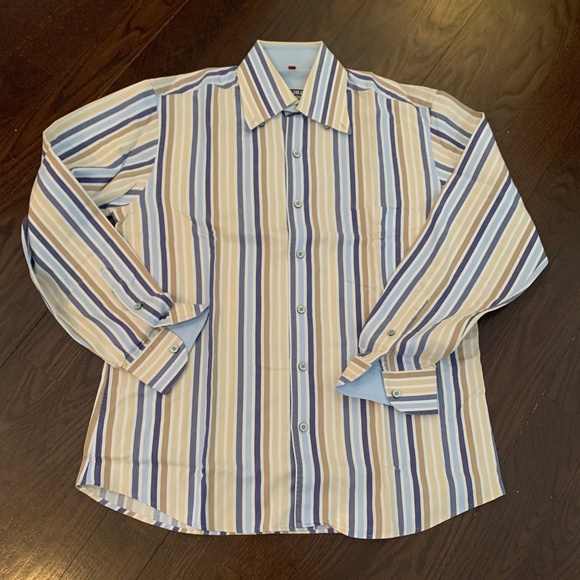 "Pal Zileri" men's long sleeves button down collar shirt - Picture 1 of 6